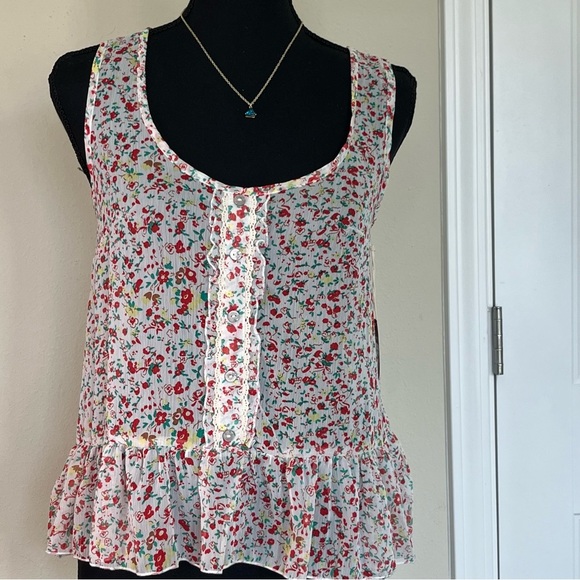 Mossimo Floral Print Flowy Tank - Picture 2 of 12